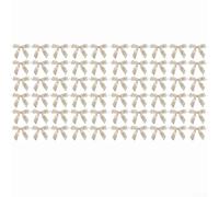 Lot de 60 nœuds en tissu pour mariage, anniversaire, décoration de table de Noël et emballage cadeau, convient pour diverses occasions (blanc au mètre)
