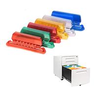 Lot de 60 onglets et inserts en plastique coloré pour dossiers suspendus - Pour une identification rapide des dossiers suspendus