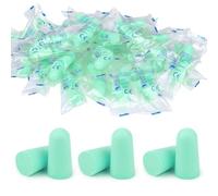 Lot de 60 paires de bouchons d'oreille en mousse ultra doux, 36 dB SNR, réduction du bruit, protection auditive, voyage, étude, concentration, chantier de construction (vert, taille unique)