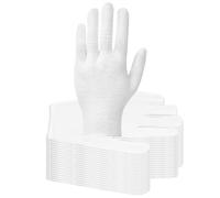 Lot de 60 paires de gants blancs en pur coton : pour eczéma, hydratation des mains, évaluation de bijoux - Gants unisexes lavables en coton