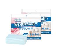 Lot de 60 pastilles nettoyantes non polluantes à dissolution rapide pour un entretien efficace du carrelage et du bois dur (bleu)