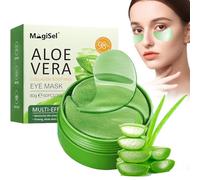 Lot de 60 patchs pour les yeux à l'aloe vera, sérum pour les yeux, patch anti-âge, anti-rides, coussinets en gel pour les yeux ou bouffant, réduction des cernes, hydratant, élimination des poches sous