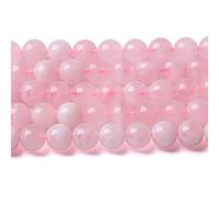 Lot de 60 perles en quartz rose de Madagascar, cristal naturel, 6 mm, pour la fabrication de bijoux et de bracelets.