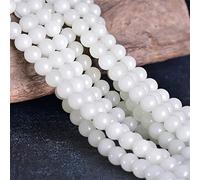 Lot de 60 perles rondes bleues naturelles lumineuses de 6 mm - Perles d'énergie et de guérison - Pour la fabrication de bijoux - Fil complet de 38,1 cm (uk9,10524)