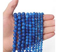 Lot de 60 perles rondes en cyanite de 6 mm pour la fabrication de bijoux, perles semi-précieuses naturelles et lisses pour colliers et bracelets