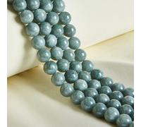 Lot de 60 perles rondes en jade birman naturel de 6 mm pour la fabrication de bijoux