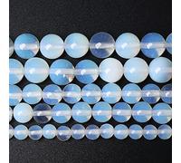 Lot de 60 perles rondes en pierre naturelle AAA de 6 mm, opale blanche, en vrac, énergie de guérison, pour la fabrication de bijoux et de bracelets.