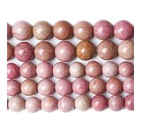 Lot de 60 perles semi-précieuses en pierre naturelle rhodochrosite rouge de 6 mm pour la fabrication de bijoux, bracelets, colliers