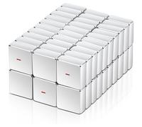 Lot de 60 petits aimants puissants en néodyme extra puissants - 10 x 10 x 4 mm - Le sens N de l'aimant rectangulaire est marqué I - Aimant rectangulaire pour armoire de cuisine, tableau magnétique
