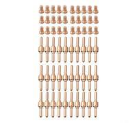 Lot de 60 pièces de découpe plasma pour PT-31 et pour torche CUT50 50A 30 électrodes et 30 anneaux à gaz CT312 pour capacité de coupe max 12 mm