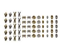 Lot de 60 pièces squelette Halloween crâne strass vintage bijoux en alliage