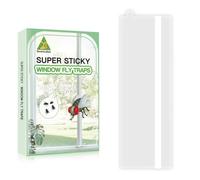 Lot de 60 pièges à mouches transparents adhésifs pour fenêtres, non toxiques, inodores, étanches pour mouches des fruits, moucherons, mouches domestiques et plus encore - Solution de contrôle des