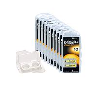 Lot de 60 Piles pour appareils auditifs Duracell Activair de Type 10 (PR70, ZL4), durée de Vie Extra Longue, Technologie EasyTab, sans Mercure