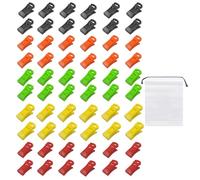 Lot de 60 Pinces à Chaussettes Colorées Avec Sac de Rangement - Crochets Antidérapants Pour Machine à Laver et Sèche-Linge