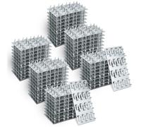 Lot de 60 plaques de fermeture, connecteurs métalliques de 10,2 x 5,1 cm | Plaques de fixation dentées en acier galvanisé pour chevrons en bois, cadres de toiture, joints en bois et réparations