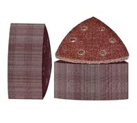 Lot de 60 ponceuses triangulaires pour papier abrasif | Mélange de 20 grains 100, 120, 180 | Papier abrasif Velcro | Papier abrasif pour ponceuse triangulaire | Triangles abrasifs 93 x 93 x 93 cm