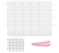Lot de 60 porte-clés à breloques angéliques - Accessoire portable pour cadeaux et célébrations spéciaux - Comprend des sacs en organza - Sacs cadeaux en organza