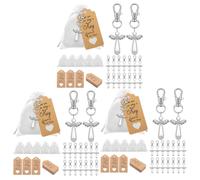 Lot de 60 porte-clés anges de remerciement pour mariage, gardiens de bébé