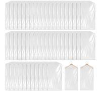 Lot de 60 sacs à vêtements transparents : 60 x 110 cm Housse anti-poussière Sac à vêtements Costume Sacs à vêtements suspendus Vêtements Protection contre la poussière Sacs de nettoyage à sec
