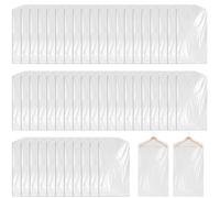 Lot de 60 sacs à vêtements transparents : housse anti-poussière sac à vêtements costume sacs à vêtements suspendus vêtements protection contre la poussière sacs de nettoyage à sec pour costumes vestes