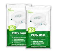 Lot de 60 sacs de toilette jetables absorbants pour pot OXO Tot 2 en 1 Go Potty | Sacs solides et étanches qui fonctionnent avec la plupart des pots de voyage, des sièges de toilette et des toilettes portables pour enfants