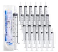 Lot de 60 seringues de 3 ml emballées individuellement avec capuchons - Sans aiguille - Colostrum - Mesure du liquide - 3 ml - Pour l'alimentation des animaux domestiques, laboratoires, remplissage de