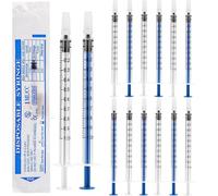Lot de 60 seringues de colostrum de 1 ml, avec capuchons, en plastique, sans aiguille, pour Colostrum Collect, laboratoires, alimentation pour animaux de compagnie, remplissage et mesure de l'huile (1