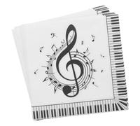 Lot De 60 Serviettes De Table Jetables En Papier Pour Fête Musicale Dessert Boisson Décoration De Table Pour Karaoké Fête D'Anniversaire Sur Le Thème De La Musique
