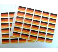 Lot de 60 stickers en forme de drapeaux allemands 33 x 20 mm