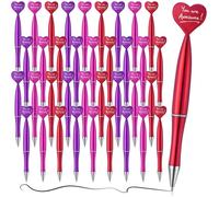 Lot de 60 stylos à bille fantaisie inspirants en forme de cœur pour la Saint-Valentin avec inscription « You Are Awesome » - Stylo de remerciement de motivation pour collègue, infirmière, enseignant,