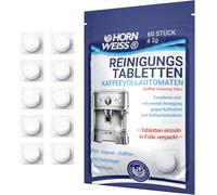Lot de 60 tablettes de nettoyage pour machines à café - Individuelles - Tablettes de nettoyage emballées contre l'huile de café, la graisse de café et les dépôts - Pour Jura, Siemens, DeLonghi, Saeco