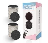 Lot de 60 tampons de rechange auto-adhésifs pour lime à pied (papier abrasif grain 80/120), réutilisables pour enlever efficacement les callosités, convient pour les outils électriques pour enlever