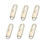 Lot de 60 tirettes de rechange pour fermeture éclair - Kit de réparation de fermeture éclair universel (doré)