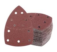 Lot de 60 triangles abrasifs auto-agrippants, souris, papier abrasif, 92 x 140 mm, feuilles abrasives 5 trous, grains 40/60/80/120/180/240 pour papier abrasif Black et Decker