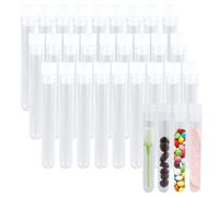 Lot de 60 tubes à échantillons vides en plastique avec couvercle, tubes transparents avec couvercle, pour perles, bonbons, aiguilles