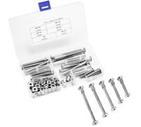 Lot de 60 vis et écrous Furpaw pour meuble - Croisillon M6 (35mm à 75mm) - Kit de fixation pour assemblage de meuble