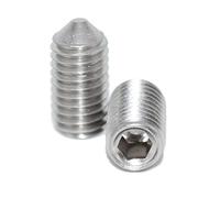 Lot de 60 vis sans tête M6 x 20 avec six pans creux et pointe ISO 4027 A2 en acier inoxydable