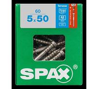 Lot de 60 vis terrasse inox tęte cylindrique SPAX, Diam.5 mm x L.50 mm