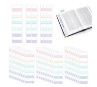 Lot de 600 bandes adhésives 3 tailles pour la lecture de pages - 240 petites - 240 pièces - Moyennes - 60 grandes - 5 couleurs - 5 couleurs - Marqueurs adhésifs - Marqueurs adhésifs - Pour film