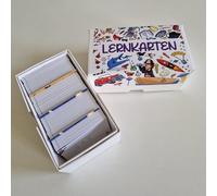 Lot de 600 cartes d'apprentissage, format A8, vierges, dans une boîte pratique, avec 6 intercalaires colorés, pour l'école, l'étude, le vocabulaire, les mathématiques, les examens, l'école à la maison