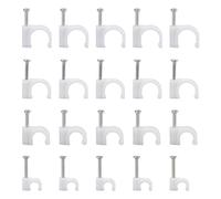 Lot de 600 colliers de serrage 4 mm/6 mm/8 mm/10 mm - Organisateur de câbles avec clou en acier - Blanc - Collecteur de câbles pour TV, câble d'alimentation, câble lumineux, câble USB, câble de