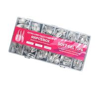 Lot de 600 faux ongles à coller finition mate facile à appliquer courts carrés semi-brillants textures sans couture faux ongles