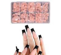 Lot de 600 faux ongles carrés en acrylique avec étui