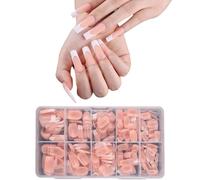 Lot de 600 faux ongles carrés en acrylique avec étui