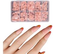 Lot de 600 faux ongles carrés en acrylique avec étui