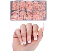 Lot de 600 faux ongles carrés en acrylique avec étui