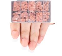 Lot de 600 faux ongles carrés en acrylique avec étui