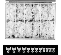 Lot de 600 faux ongles courts style français demi-couverture ongles courts en acrylique extension doigt ongles blancs français outil de manucure