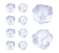 Lot de 600 fermoirs de boucles d'oreilles en silicone transparent en forme de fleur