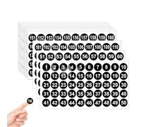 Lot de 600 feuilles d'autocollants numérotés de 1 à 200 noirs - Pour l'intérieur, l'extérieur, le stockage, la classification - 2,5 cm